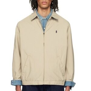 Polo Ralph Lauren Bi-Swing Windbreaker Zip Jacket Men S Khaki Harrington Lined